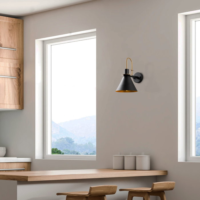 Opviq Arco - 15040 Lámpara de Pared de Metal Negra Opviq Arco - 15040 Lámpara de Pared de Metal Negra